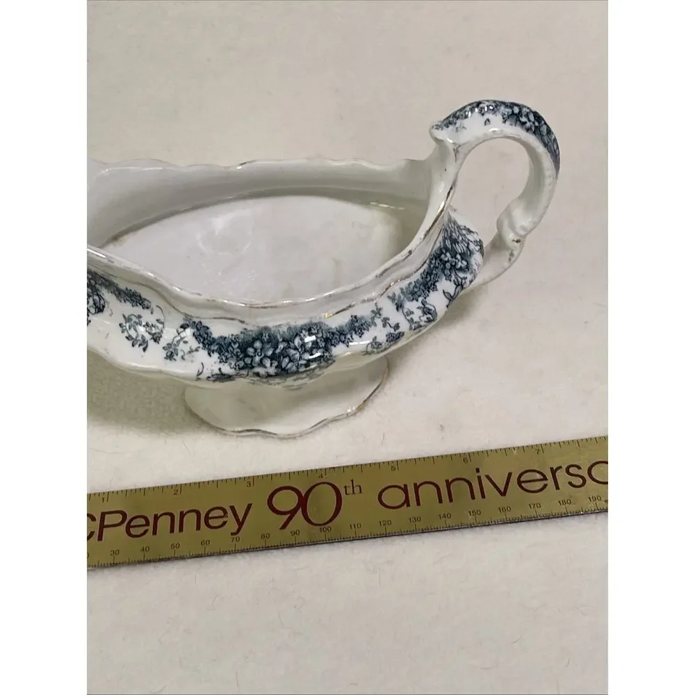 Antique Burslem ENGLAND ROYAL Staffordshire Gravy Boat